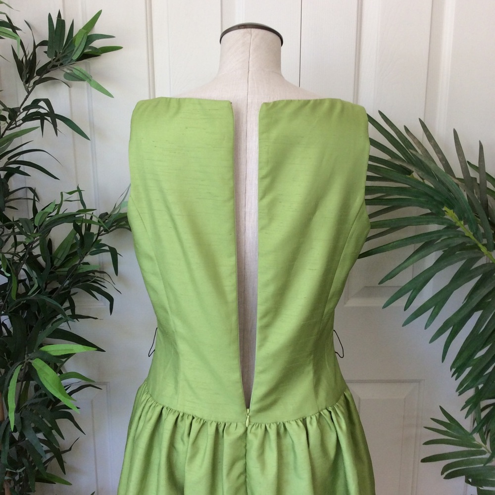 ABS Evening 8 Green sleeveless Midi Dress - Picture 4 of 8